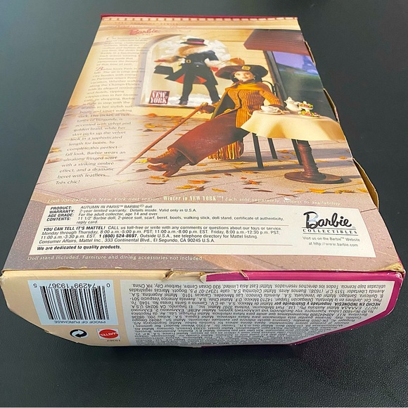 Vintage Barbie Doll Autumn In Paris 1998 Collectors Ed. City Seasons New NIB - Picture 7 of 12